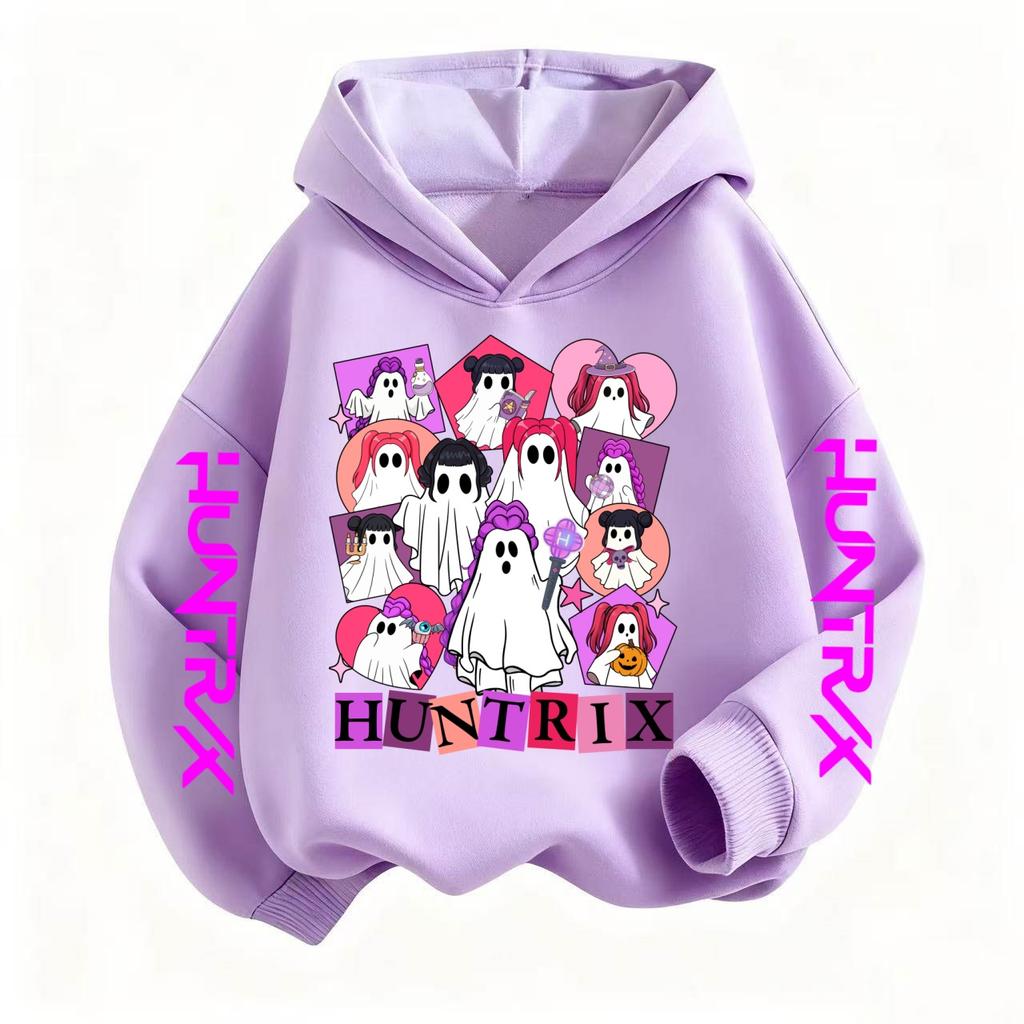 Halloween Kpop Witch Hunting Children's Clothing, Girls' Spring and Autumn Hoodies, and Fashionable Casual Sportswear