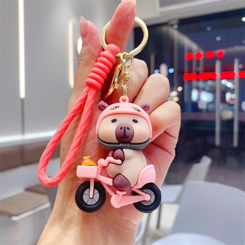 Creative Cartoon Capybara Keychain Car Chain Pendant Cute Doll Bag Pendant Couple Small Gift