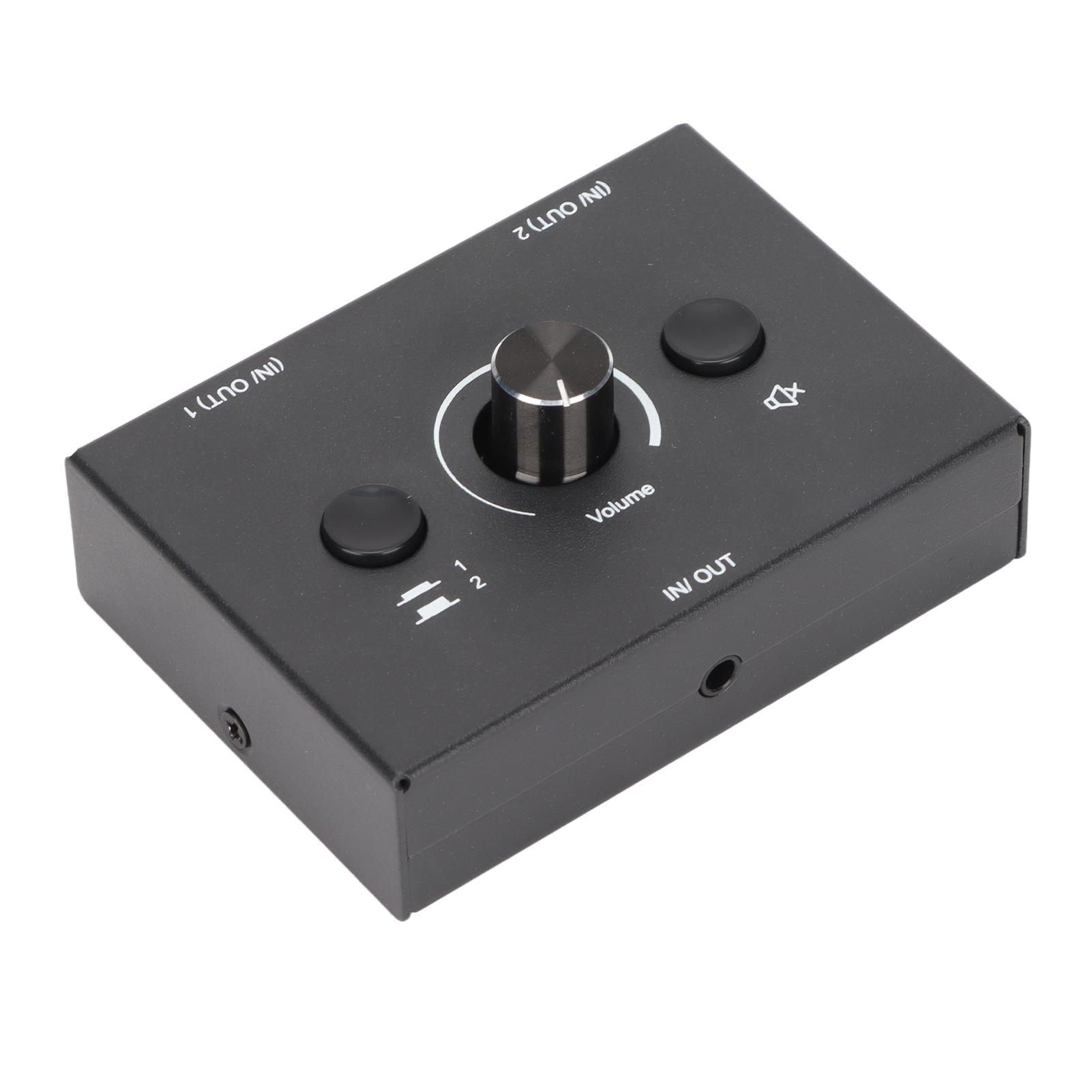 

3.5mm Switcher 2 Input 1 Output Or 1 Input 2 Output Splitter Switcher Box with One Key Mute Button