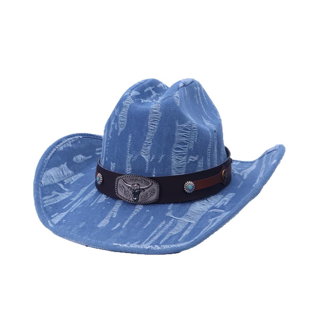 Amazon Cross-Border Explosion, European And American Retro Washed Holes, Western Cowboy Hats, Men'S And Women'S Fashion Casual Jazz Hats