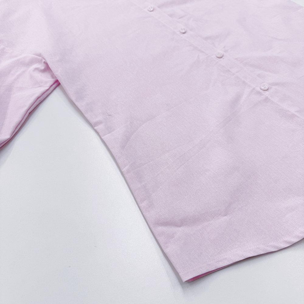Lazy French Style Loose Pink Set 100% Cotton Casual Shirt Long Sleeve Top Long Pants