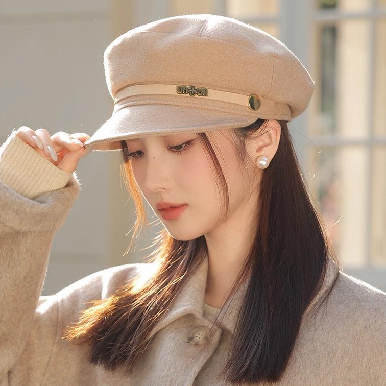 Spring and Autumn New Octagonal Hat Children's British Style Retro Duck Tongue Beret