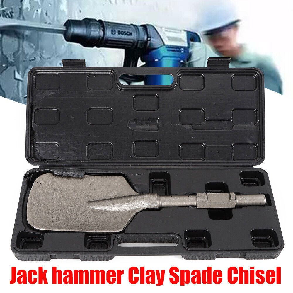 1 PC Electric Hammer Breaker Clay Spade Shovel Chisel Cutter Chisel Extra Wide Pointed Chisel Tipped 1-1/8" Hex Shank