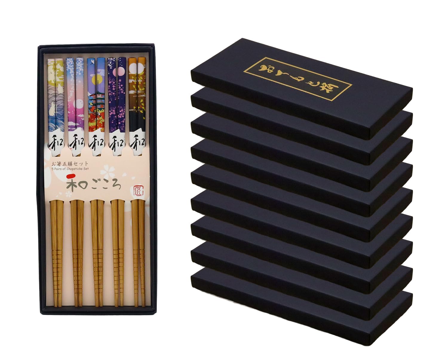 

Castle Enterprise Wagokoro Chopsticks x 10 Boxes Set Japanese Souvenir (5 pairs) (Japanese Landscape)