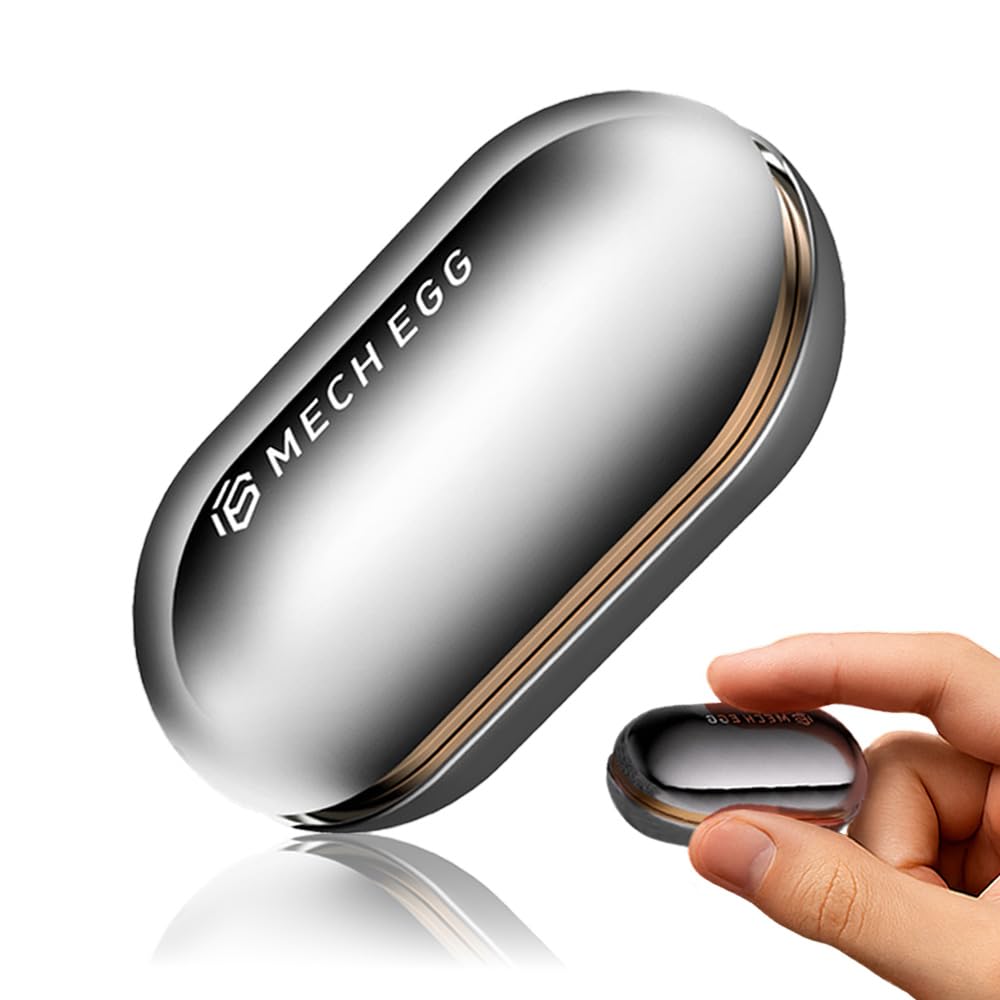 

Mecha Egg Cool Metal Fidget Toy with Slide and Sound for Adults, Stress Relief, Calming, Focus, and ADHD, No. 32, Silver [Parallel Import]