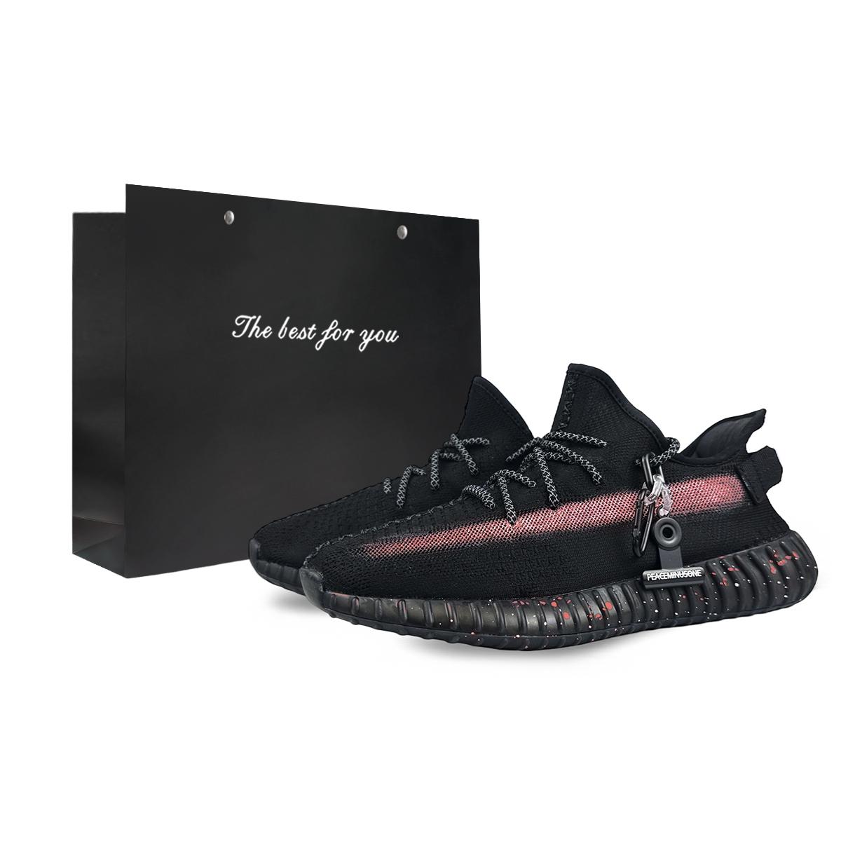 

Adidas Originals Yeezy Boost 350 V2 Low top Casual Shoes Unisex Black HQ4540(Team373-BOX)_ 38