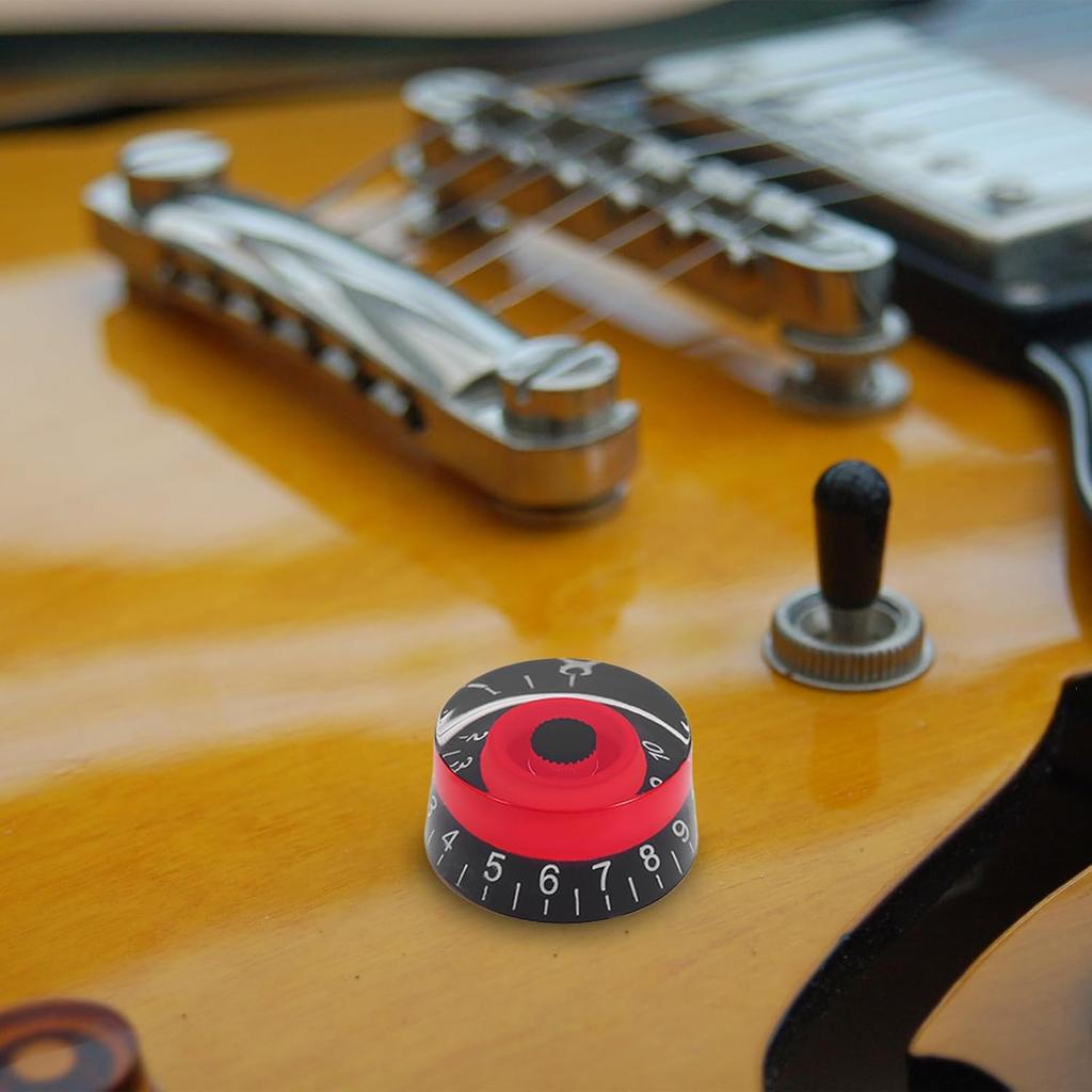 4pcs Guitar Tone Knob Bass Guitar Guitar Volume Knobs Guitar Pedal Board Bass Guitar Knobs Guitar Hat Knobs for Guitar Volume Tone Acrylic Knob Top