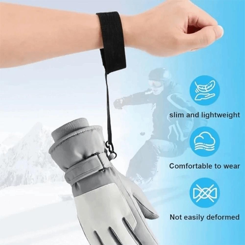 4 szt. Regulowany Design Paski do Rękawic Narciarskich Materiał Nylonowy Paski na Nadgarstek Sport Narciarski