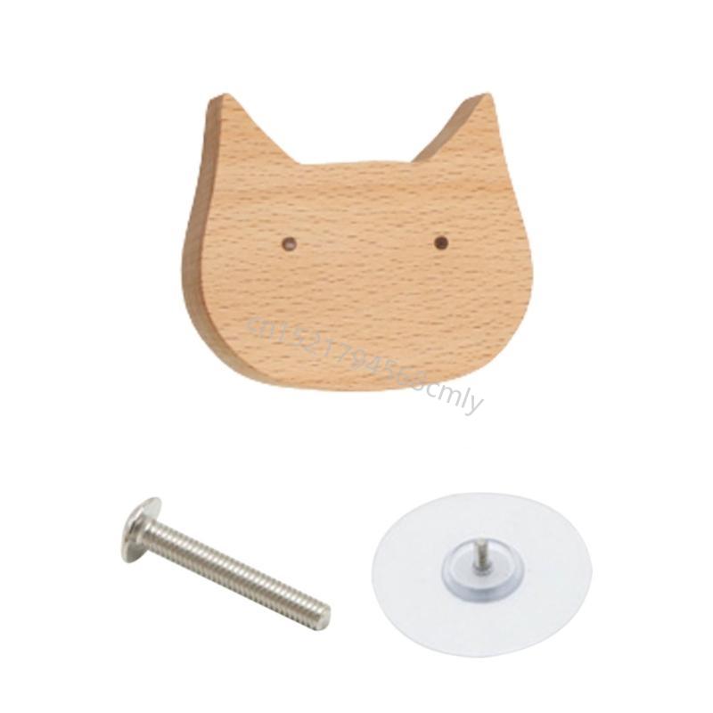 Furniture Knob with Fun Animal Wooden Drawer Handle Handle 6XDE