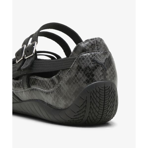Puma Speedcat Ballet Schlangendruck Damen Sneaker Schwarz Cool-Dunkelgrau Schwarz------Details 405326-02