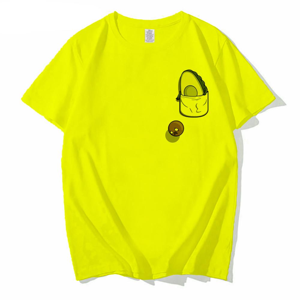 New Avocado Shirt Vegan T Shirt Men Harajuku Kawaii Short Sleeve T-shirt Novelty Creative Pocket Tshirt Fashion Top Tees