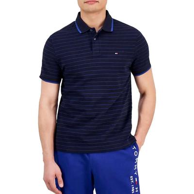 Striped Short Sleeve Fashion Polo Shirt Men Tops MW37527