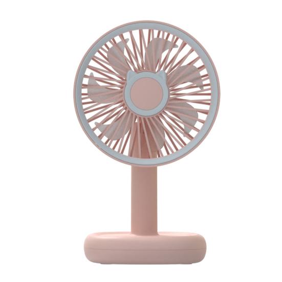 

USB Desk Fan with Adjustable Head Portable Mini Table Fan for Student 3 Speeds Quiet 360 Degree Rotating Fan for Home Dorm Office розовый