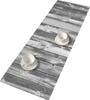 Silver Wood Table Runner 95x33 Cm