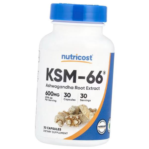 Organický Extrakt z Ashwagandhy, KSM-66 Extrakt z Kořene Ashwagandhy 600, Nutricost (71647003)