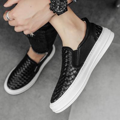 2025 Spring Summer Shoes Mens Loafers Flat Genuine Leather Mens Casual Shoes Cool Street Style Male Footwear Pure Black D358