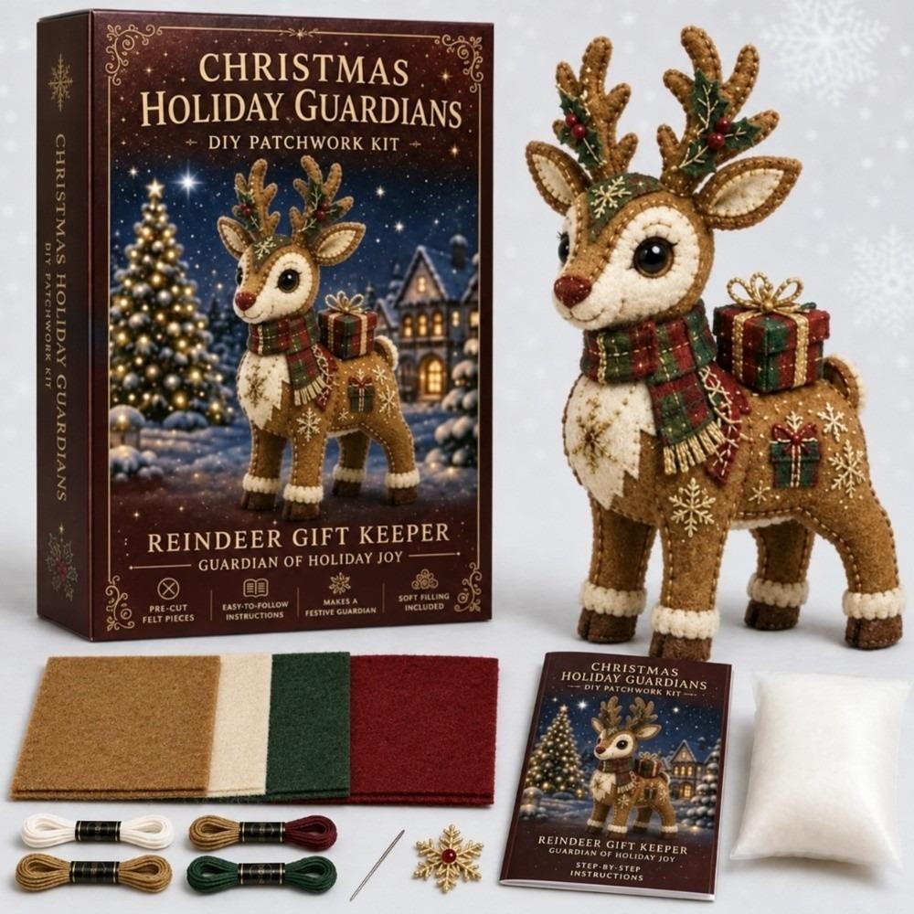Handnähen Weihnachten DIY Patchwork-Set Filzstoff Komplette Materialpackung Geschenk
