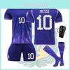Three-star Champion 2223 Argentina Away Messi 10 Di Maria 11 Dybala 21 World Cup Football Jersey