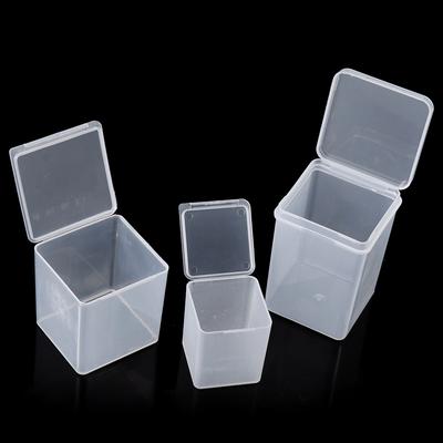 1 Stück kleine Kunststoff-Perlenbehälter Transparente Aufbewahrungsbox mit Klappdeckel für Gegenstände Bastelbedarf Schmuck Verpackung Transparente Behälter