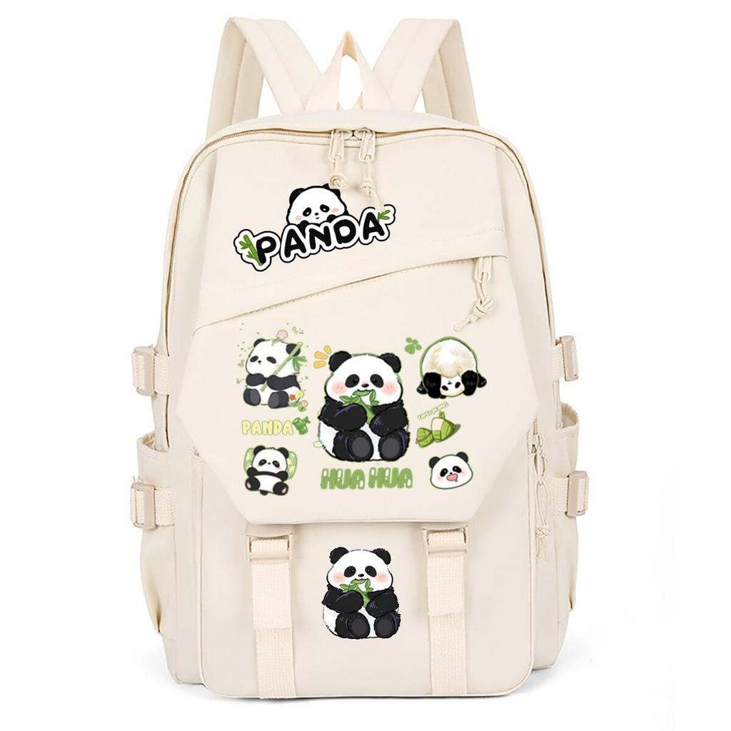 Panda Huahua Cartoon Printing Primary And Secondary School Students High Value Backpack Large Capacity Versatile School Bag