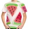 Sommer Kinder Wassermelone 3D-Druck Rundhals T-Shirt