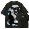 Anime Lover Akame Ga Kill! Esdese Washed T-shirt Year Round Clothing Clothes Plus Size Unisex Y2k Short Sleeve Esdeath Tshirt