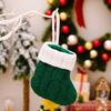 Set of 10 Knitted Christmas Socks Large Capacity Stocking Handmade Present Bag Hanging Ornament for Family Celebration