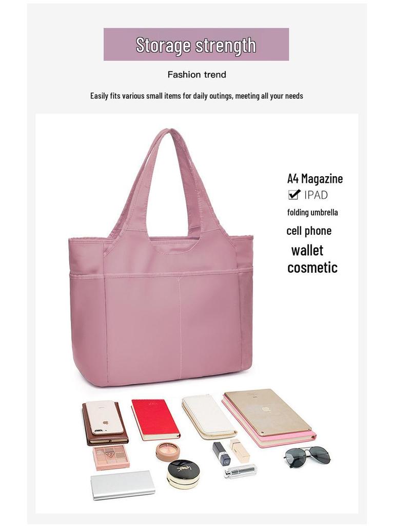 Women's Oxford Cloth Multi-Pocket Handbag - Casual, Large Capacity, Waterproof, Portable, Single Shoulder Travel Bag