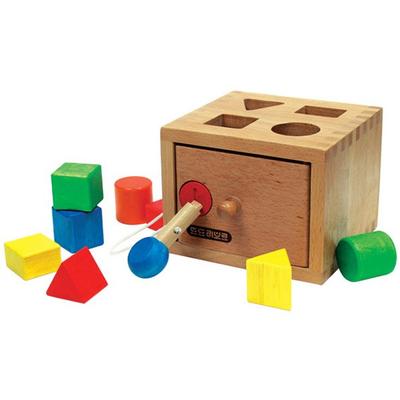 Todoribro Wooden Teaching Aids Shape Block Box WOODENTOY-A Korean Childrens Toys