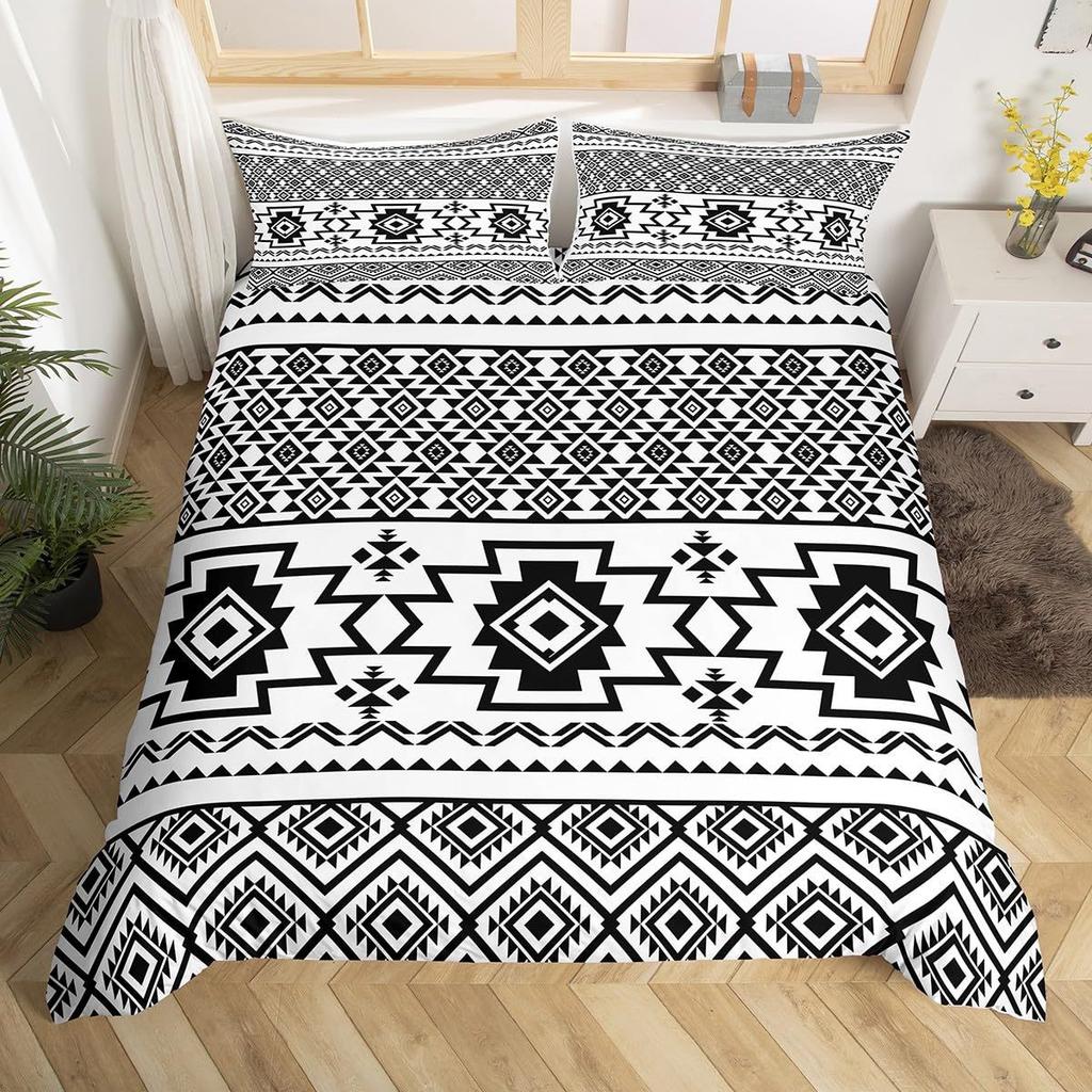 Western Farm Animal Leather Three-Piece Quilt Cover 3D Digital Printing Bedding Set