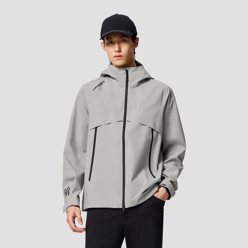 Li Ning Outdoor CF Tracing Single Layer Windbreaker Jacket Unisex Cooking Smoke Gray AEMW007-7