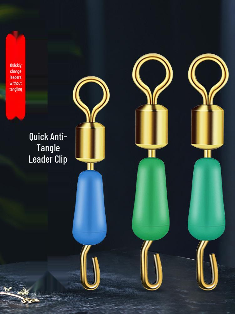 Quick Clip Silicone Leader Connector Set: Instant Change Figure-8 Ring for Power Fishing Gear
