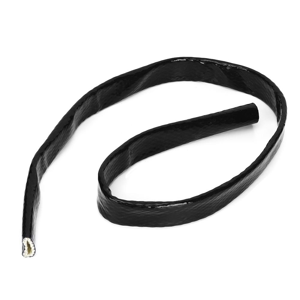 AN12 Black Fire Sleeve Braid Flame Heat Shield 3 4 x 3.3ft ID 0.7in Fuel Hose Protector