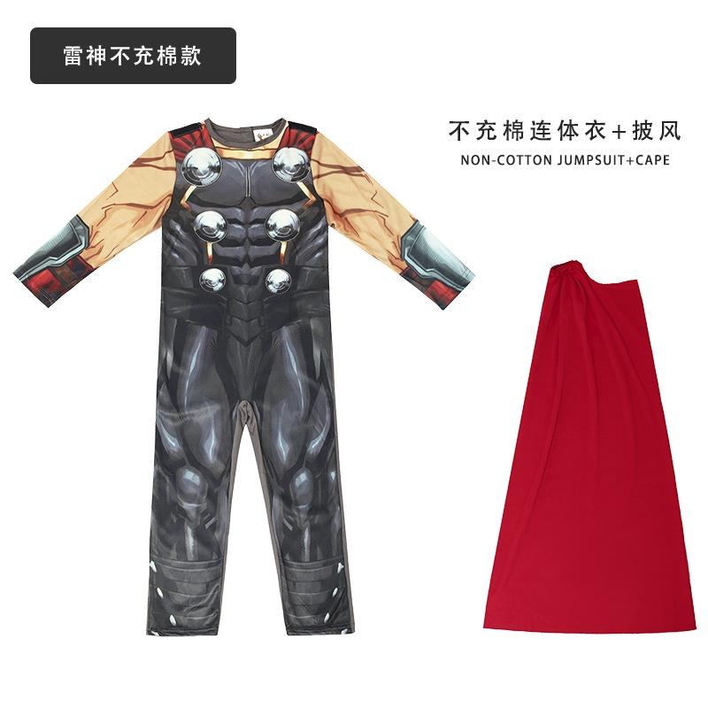 

Комплект костюма для косплея Тора Делюкс для мальчиков Уникальный мультяшный кукольный наряд для вечеринки Серо-красный S