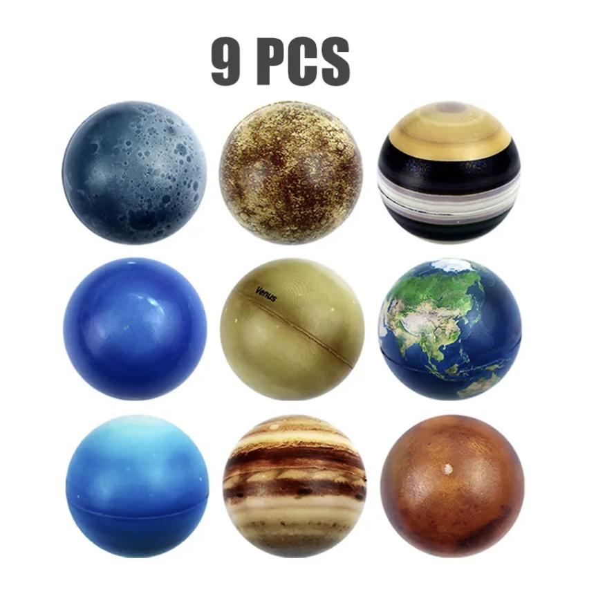 Solar System Planet Moon Sun Pressure PU Ball Children's Space Stress Reduction Science Space Children Early Education Toy Gift