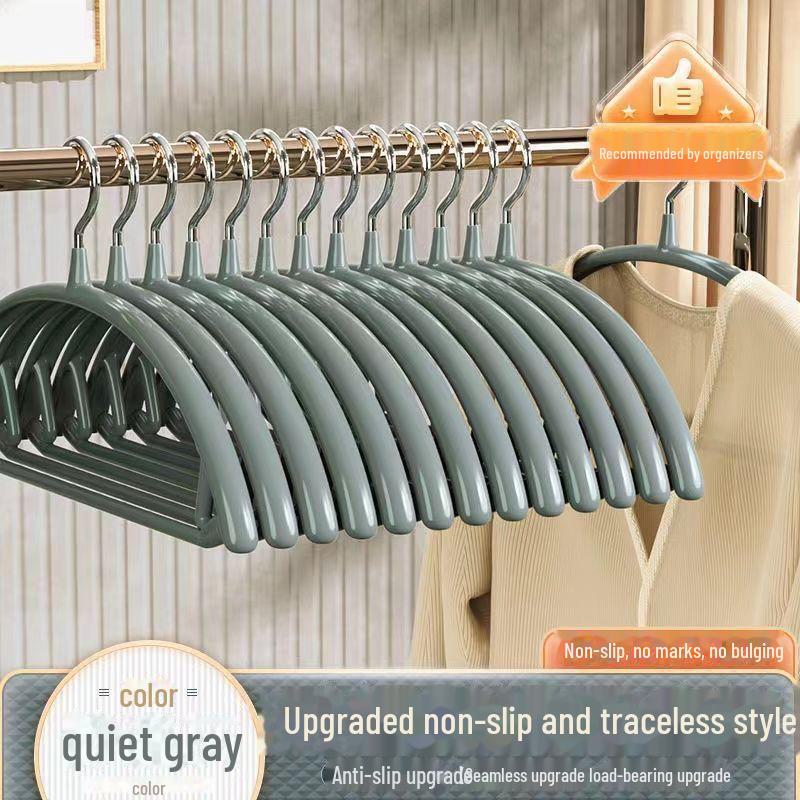 

Розкішна нековзна пластикова вішалка для дорослих - безслідний напівкруглий дизайн для дому та магазинів одягу Set of 5