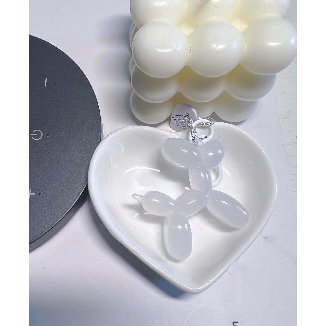 LAEKOU Jelly Balloon Dog Keychain for Women, Cute Bag Charms Key Chain