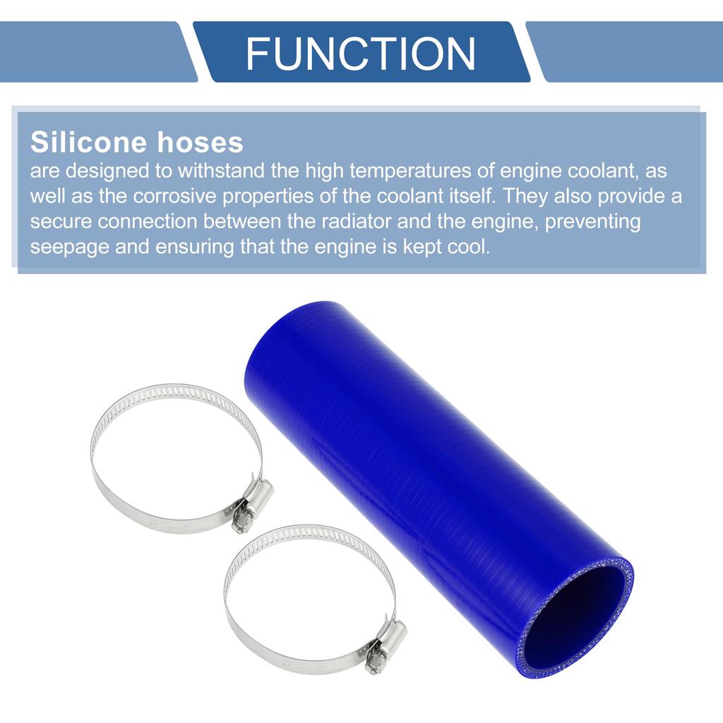 X AUTOHAUX 1 Set Inner Diameter 54mm/2.13" Length 200mm/7.87" 0 Degree Straight Blue Car