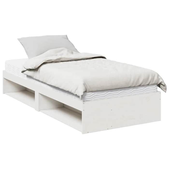 VidaXL Lit de jour avec matelas blanc 90x190 cm bois de pin massif, canapé-lit, canapé-lit de repos, lit de soirée pyjama, 3324602
