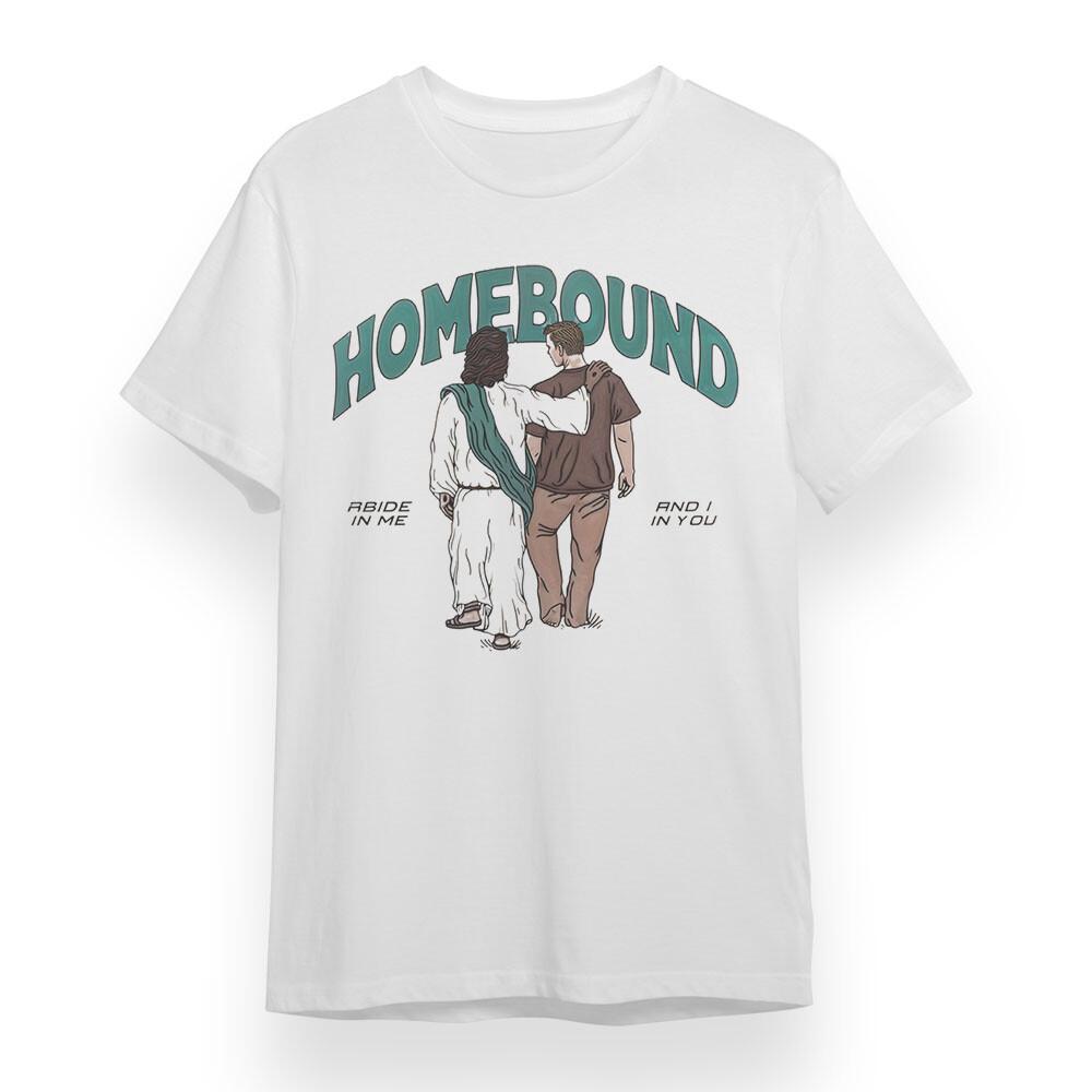 

Women s T-shirt With Home Bound Graphic Unisex White 100% Cotton Oversize Tee 4XL