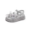 Girls Princess Sandals 2026 Rhinestone Pearl Decor Soft Sole Non-Slip Open Toe Shoes Ages 4-16