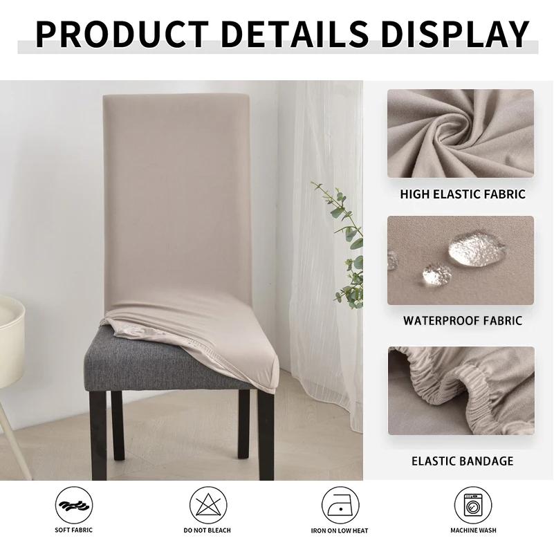 Stretch Waterproof Dining Chair Cover Removable Washable Anti Scratch Protector For Home Kitchen Restaurant