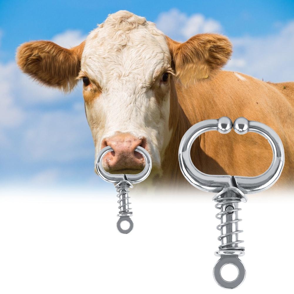 Stainless Steel Bull Cow Cattle Nose Ring Husbandry Accessory