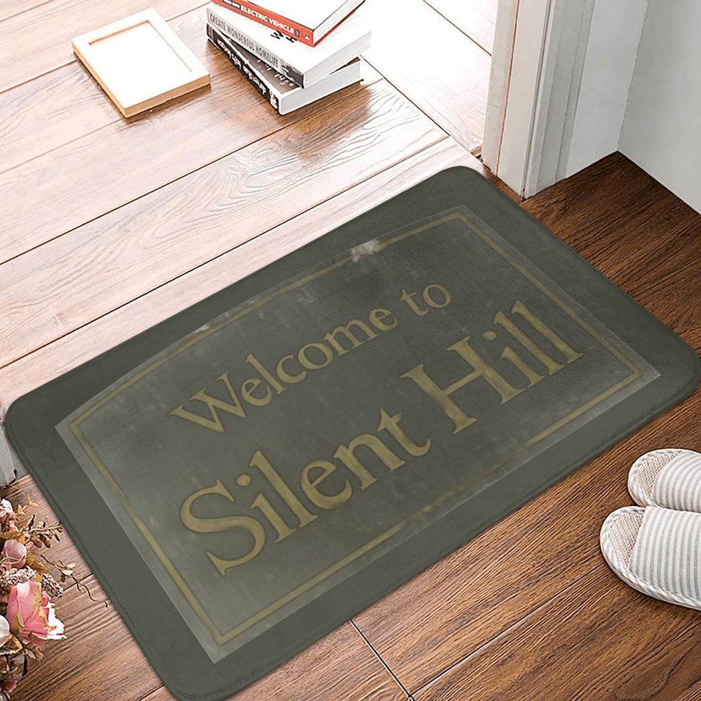 Welcome To Silent Hill Doormat Non-Slip Kitchen Bathroom Mat Bedroom Balcony Floor Door Entrance Carpet Rug
