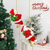 Chimney Santa Claus Climbing Ladder Climb Rop Santa Plush Toy Climbing Santa Claus Doll  Party