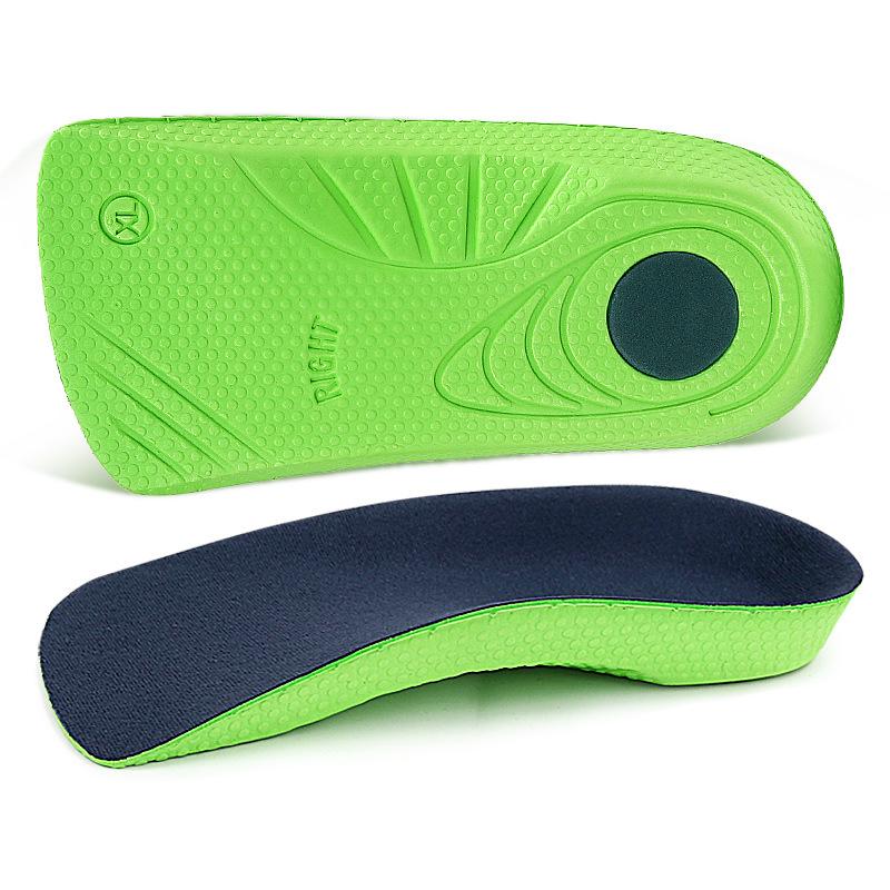 

EVA Seven-point Pad Arch Half Pad Sweat Absorption and Breathability Shock Absorption and Pressure Relief Arch Support Pad Non-slip Sports Insole XL (45-47 yards)