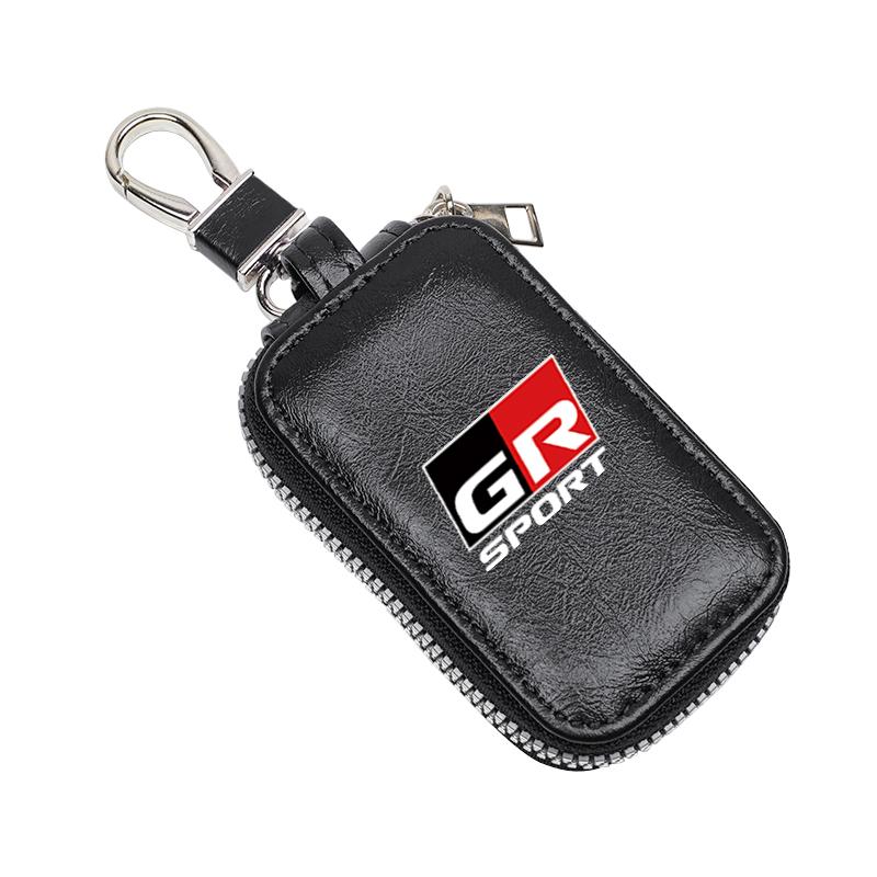 Car Key Bag Cover Keychain Ring Leather Protection Case For Toyota GR 86 Corolla RAV4 CHR Yaris Camry Prado Prius Avensis Hilux