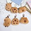 Derpy Capybara Plush Keychain Doll - Cartoon Charm & Apparel Accessory