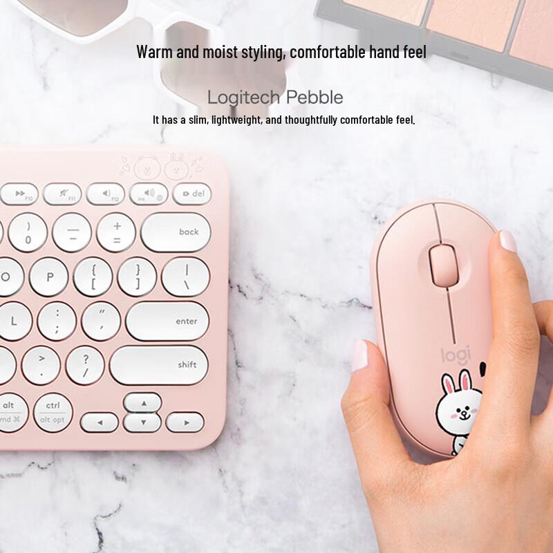 Logitech PEBBLE Wireless Bluetooth Mouse - Cony Bear Edition