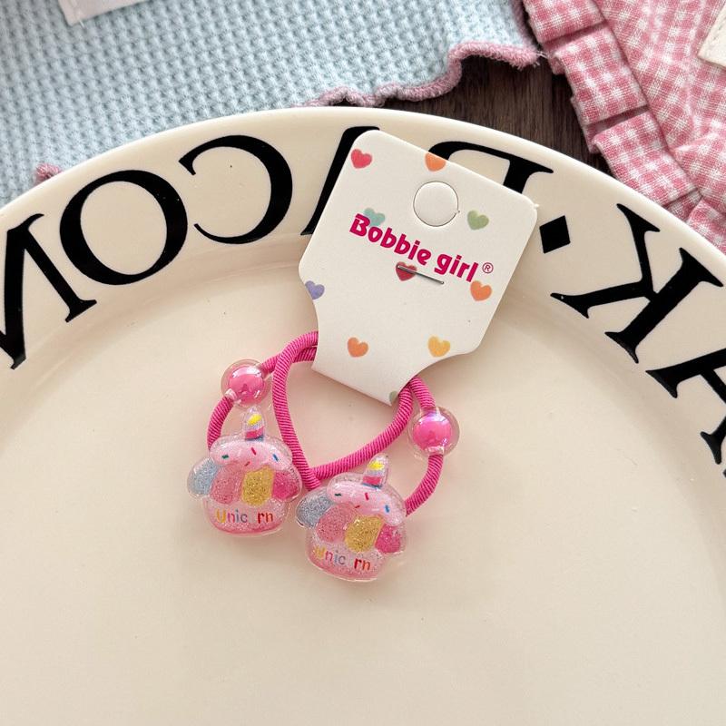 2 Stück Hübsche Glitzernde Regenbogen Elastische Haarbänder für Mädchen Kinder Haaraccessoires Baby Kopfschmuck Bänder